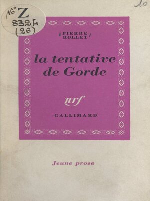 cover image of La tentative de Gorde
